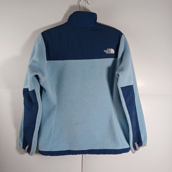 The North Face Womens denali Polartec jacket medium Ice Blue Navy Full Zip - Picture 9 of 14